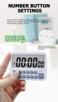 Reloj De Cocina Digital Con 10 Alaramas Timer De 99 Horas Contado Regresivo Silencioso/Vibración Magnético Timer De Mesa Para Cocinar Estudiar - details 2