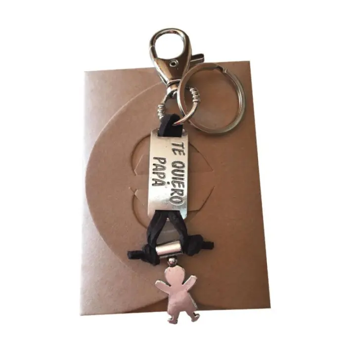 Llavero Te Quiero Papá - Regalo Especial para el Día del Padre con Mosquetón marca Antracita - 1