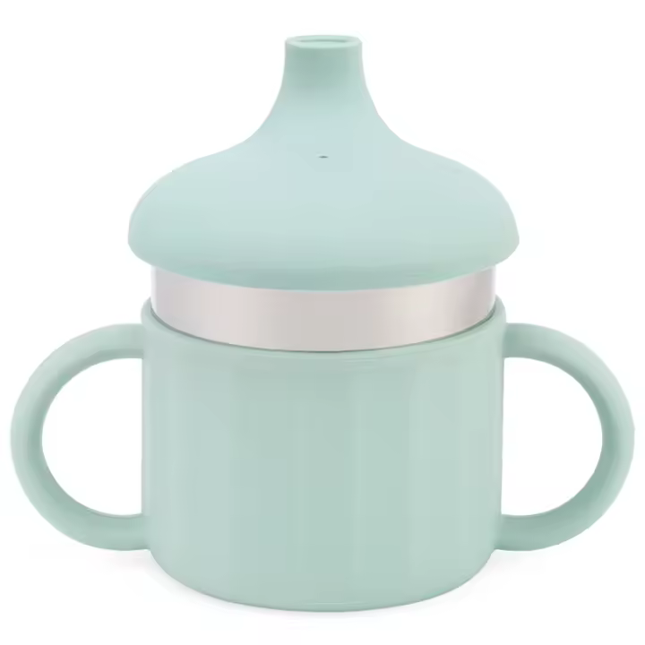 Vaso Con Asas Para Bebé CALU, Vaso de Aprendizaje Antigoteo, Vaso para Niños de Silicona, Magic Cup, Primer Vaso Para el Bebé - 1