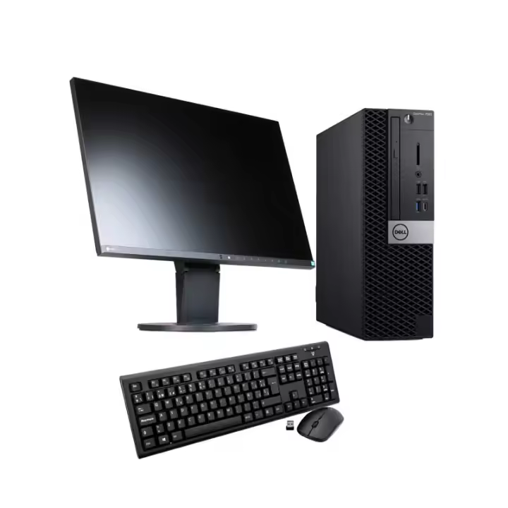 Ordenador Completo DELL 7060 SFF , Intel Core i5-8500,  8 GB RAM, 256 Gb M2 SSD + Monitor EIZO 24" + Teclado y Ratón inalámbrico - 1