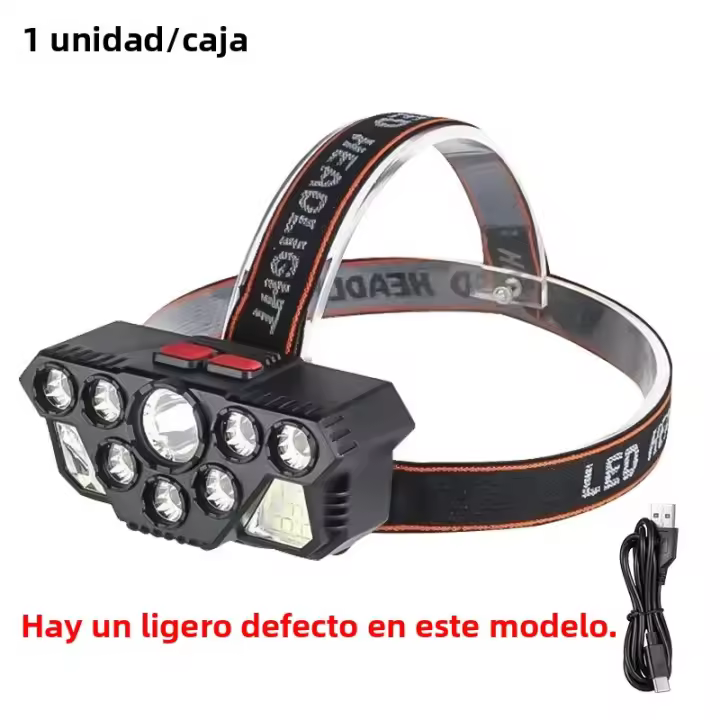 Faros LED Para Pesca Y Actividades Al Aire Libre Luz Potente De Larga Distancia Para Correr Por Noche Y Minas Luz Montada En La Cabecera - 1
