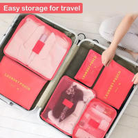 Organizador De Viaje 6pcs Bolsas De Almacenamiento Portátiles Organizador De Maletas Para Mujeres Bolsa De Ropa Y Zapatos De Viaje - details 6
