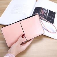 Cartera Larga De Moda Para Mujer En Cuero PU Con Cremallera Monedero Y Portatarjetas Bolsillo Para Teléfono Móvil Y Correa De Muñeca - details 3
