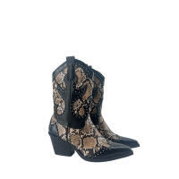 MODELISA Bota Cowboy Campera Con Tacón Ancho Estampado Animal Print Estilo Casual Para Mujer - details 2