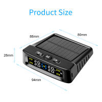 Alarma De Presión De Neumáticos Para Coche Con Pantalla Digital Colorida Y 4 Sensores Externos Impermeables Sistema De Monitoreo De Presión De Neumáticos Solar TPMS - details 1