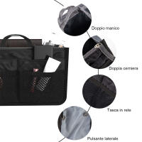 Bolso De Maquillaje Para Mujer Organizador De Viaje Nylon Grande Plegable Con Múltiples Bolsillos Estuche De Cosméticos Rectangular - details 6