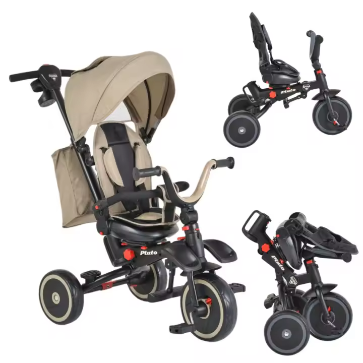 Moni  Triciclo Infantil PLUTO con Asiento Giratorio, Capota y Mango Parental hasta 25 Kg de Byox - 1