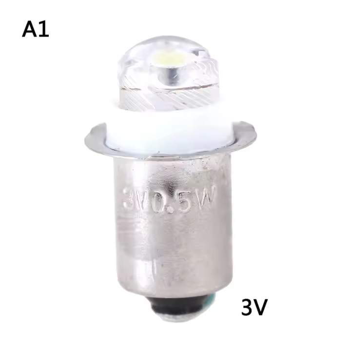 Bombilla LED P13.5S 0.5W Luz De Trabajo Flashlight Torcha Repuesto Luz De Trabajo 3V 4.5V 6V 50000 Horas De Vida Color Blanco Cálido - 1