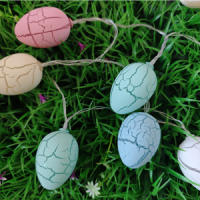 Guirnalda de luces con forma de huevo roto, USB 1,65 m, 10 luces LED, guirnalda de luces de Pascua, iluminación LED , decoración de luces de Pascua, fiestas, verano, boda, celebraciones, navidad. - details 4