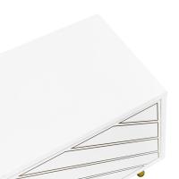 Soporte de TV Moderno Blanco | Asas Doradas + Pies de Metal Premium | 4 Puertas con Almacenamiento Amplio | Diseño Elegant para Estilos Nórdicos, Clásicos y Modernos | Ideal para Salón y Espacios Premium - details 4