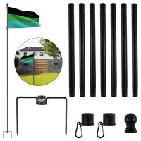 Kit De Pabellón Ajustable 5/8.5 Pies Acero Inoxidable Soporte De Bandera Para Jardín Casa Porche Residencial Montaje En Pared - details 6