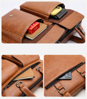 Bolso De Negocios Para Hombre De Lujo En Cuero PU Bolso De Mano Para Laptop Y Archivos A4 Estilo Oficina Y Almuerzo - details 20