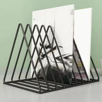 Estante De Almacenamiento Para Libros Y Revistas En Negro Organizador De Escritorio Para Estudiantes Y Vinyl Records Soporte De Acero Para Revistas Y Magazines - details 3