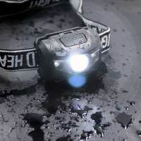 Linterna Frontal LED Mini Potente 3W Luz Blanca Roja 4 Modos Impermeable Torcha Frontal Para Camping Caza Con Batería AAA - details 5