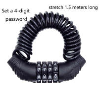 Cerradura De Seguridad Para Casco De Motocicleta Y Vehículos Eléctricos Universal Con Contraseña Antirrobo Para Bicicletas MTB Y Carretera Cierre Portátil Negro - details 0