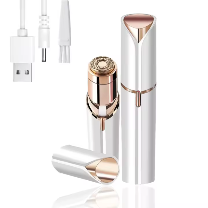 Depiladora Facial Mujer, Mini Depiladora Electrica para vello facial ,perfilado de las cejas ,Recortadora para el vello indeseado ,carga Usb - 1