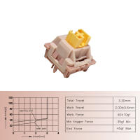 Interruptores Mecánicos Outemu Silent Peach V2 Upgrade Lemon V2 Lineales Y Táctiles 5 Pines Lubrificados Intercambiables Caliente Para Teclado Mecánico - details 4