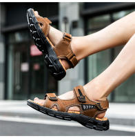 Sandalias Clásicas Para Hombre Verano Cuero Genuino Ligero Casual Moda Talla 38-46 Sandalias De Exterior Con Cierre De Correa Y Hebilla - details 10