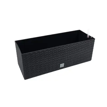 Macetero Rectangular Urbi Case De Plástico - 77x23.5x24.6 Cm, Blanco, Para Interior Y Exterior, Biodegradable