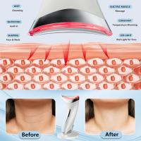 Masajeadores faciales y de cuello, herramientas de masajeador facial para el cuidado de la piel en el hogar, técnicas de Termoterapia y vibración de luz roja en la cara y el cuello - details 1