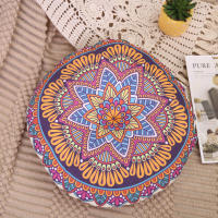 Cojín Redondo Vintage Para Silla Estilo Bohemio Retro Étnico Tapete Tatami Para Rincón De Ventana Almohada Colchoneta De Piso - details 3