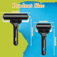 Piezas de Grabado de pegamento de rodilla Brayer de Goma, bloque de Pintura de tinte de estampado Brayer de 3,8 y 2,2 pulgadas - details 0