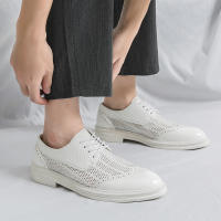 Zapatos Derbys Para Hombre En Cuero Patentado Blanco Formal Clásico Y Moderno Para Fiesta Y Negocios Zapatos Largos De Diámetro Medio - details 9