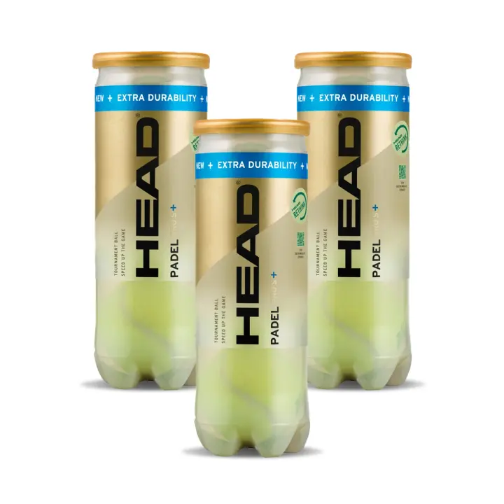Head Pro S + Pelotas de Pádel - Varios formatos AHORRO: 3 Botes, 6 Botes, 12 Botes, Cajón de 24 Botes de 3 Pelotas de Pádel Presurizadas - 1