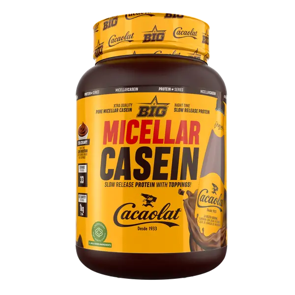 Big Micellar Casein sabor Cacaolat Original - Proteína de Caseína de Liberación Lenta 1kg | Ideal para Recuperación Nocturna - 1