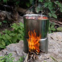 Juego De Cocina Para Camping Con Taza De Acero Inoxidable Y Olla Colgante Para Estufa De Madera Para Supervivencia Al Aire Libre Senderismo Picnic - details 5