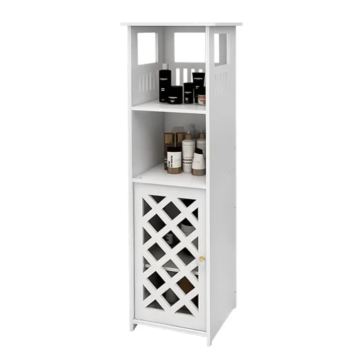 Mueble de baño, mueble de baño independiente, armarios de baño estrechos 78x22x22cm blanco - 1