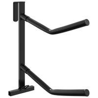 vidaXL Soporte montura 2 brazos portátil con gancho brida hierro negro - details 1