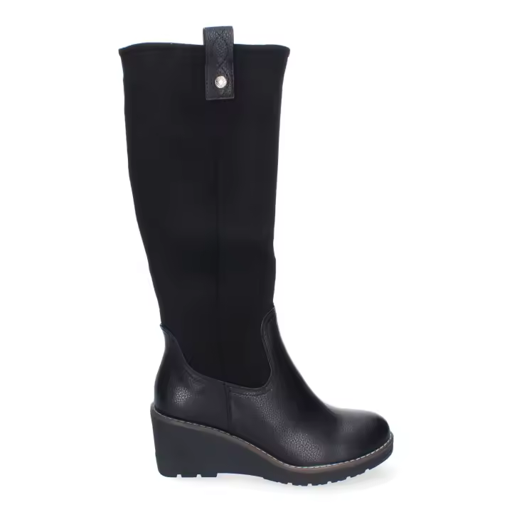 PuntoSalao Botas altas de cuña cómoda para mujer color negro VR3-523 - 1