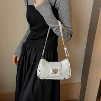 Bolso De Hombro Para Mujer En Cuero PU Estilo Y2K De Gran Capacidad Con Correa Ajustable Bolso De Viaje Color Sólido Día a Día - details 2