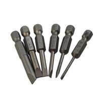 Juego De 6 Piezas De Destornilladores Magnéticos De Cabeza Plana 50mm Tamaños 2.0-6.0mm Acero De Aleación Herramientas De Power Accesorios - details 5