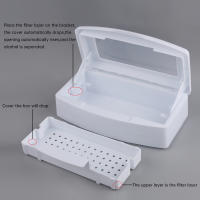 Caja De Desinfección Para Uñas 1pcs Herramienta De Uñas Plástica Blanca Estéril Para Aparatos De Acero Metal Tijeras Y Pinzas - details 1