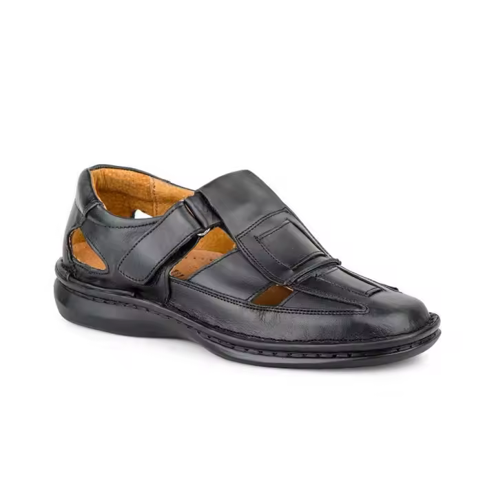 Cactus Modelo 4015 Sandalias Hombre Negro Piel Tallas Especiales - 1