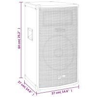 vidaXL Altavoces pasivos escenario profesional hifi 1000 W negro - details 7