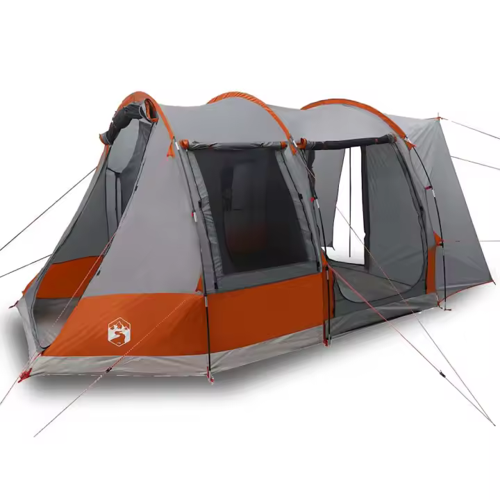 vidaXL Tienda de campaña de coche 2 personas impermeable gris-naranja - 1