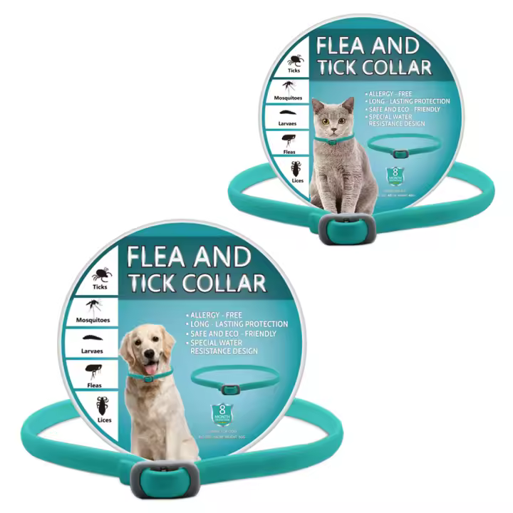 Collar antipulgas, garrapatas y piojos para perros y gatos - Talla ajustable, ecológico y seguro para mascotas - 1