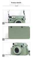 Nueva Funda De Cámara De Piel PU Para Fujifilm Instax Wide 400 Con Correa De Hombro Estilo Bolso Suave Y Silicona - details 1