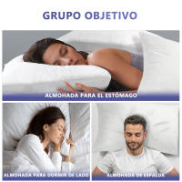 EasySpeed Almohada Microfibra 70 cm 80 cm 90 cm Fibra Sintética Esponjosa Esterilizada, Relleno Firmeza Media, Adaptable, Transpirable, Lavable a Mano o Máquina, No se deforma, Color Blanco - details 5