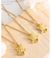 Encanto 1 Uds. Colgante de corazón de melocotón de amor de cerdo de la suerte de estilo chino, collar de acero inoxidable que no se decolora, joyería de cadena de clavícula - details 10