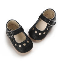 Zapatos Para Bebé Recién Nacidos Niñas Clásicos Corazón De Goma Antideslizante PU Vestido Primera Caminadora Zapatos De Cuna - details 59