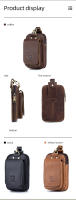BULLCAPTAIN Bolso De Cintura De Cuero Genuino Moda Pequeño Para Verano Con Diseño De Gancho Y Bolsillo Para Celular Y Cigarrillos 6 Pulgadas Bolsa De Hombro Para Hombres - details 5