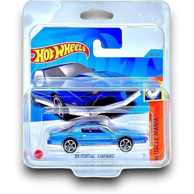 MATTEL : Hot Wheels - Pontiac 84' Firebird - HKK92 - Muscle Mania 8/10 - Coleccionable - Azul claro metálico - Regalo Original - Edad recomendada para mayores de 3 años. - 1
