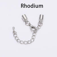 10pcs/Lote Agarres De Langosta 3-10mm Con Cadena Extensora Toppers De Cierre Para Cordones De Cuero Conectores Para Fabricación De Joyas - details 6