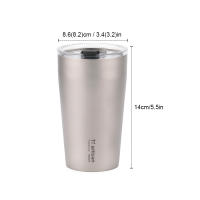Taza De Camping De Titanio 500ml Copa De Cerveza Doble Capa Con Labio Equipo De Camping Utensilios De Picnic Cocina - details 4