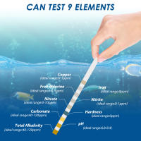 100Pcs Pruebas De Agua Para Acuario 7/9 En 1 Kit De Pruebas Para Tanque De Peces Cloruro Dureza Alcalinidad Total Carbonato pH - details 10