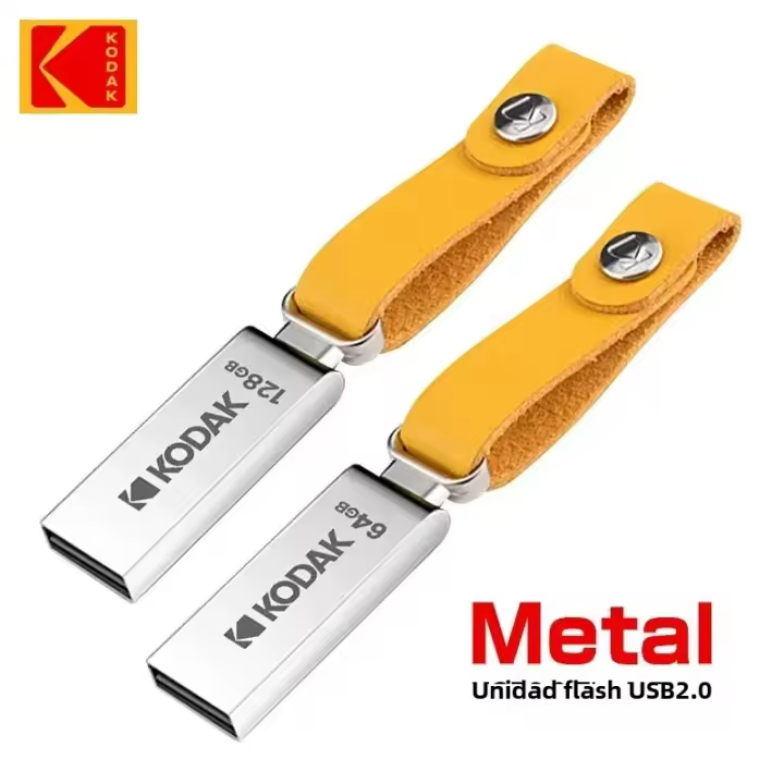 KODAK USB Flash Drive 2.0 128GB 64GB 32GB Pen Drive Memoria Stick Metálico Para Micro PC Sin Cifrado Certificaciones CE FCC - 1